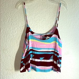 Spaghetti strapped loose fitting half top w/tags